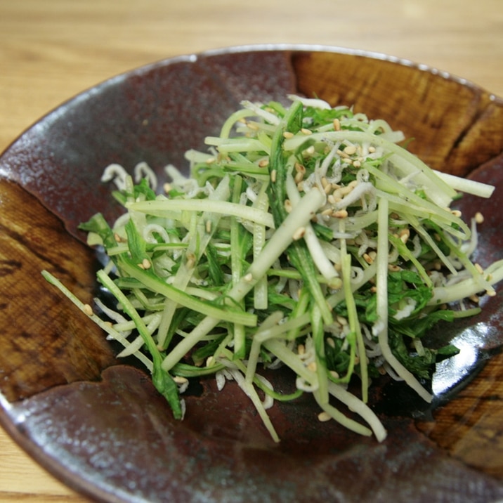 おつまみに 水菜のじゃこ炒め レシピ 作り方 By A S A P 楽天レシピ